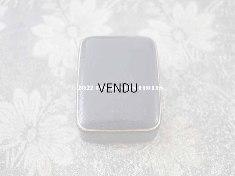 画像3: 19世紀末 アンティーク 本革製 ペンダントトップ用 ジュエリーボックス 金彩入り 黒