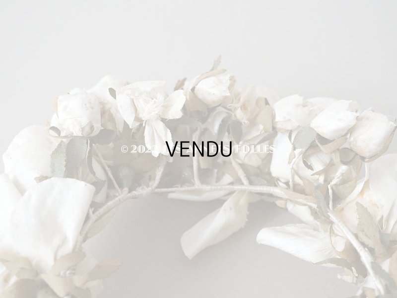 画像14: 19世紀末 アンティーク  薔薇の布花のティアラ  花冠