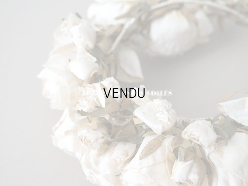 画像13: 19世紀末 アンティーク  薔薇の布花のティアラ  花冠