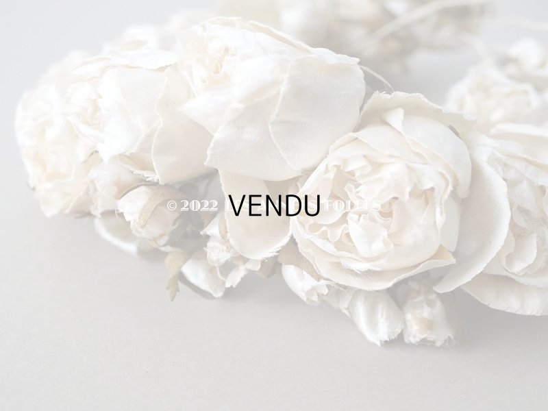 画像11: 19世紀末 アンティーク  薔薇の布花のティアラ  花冠