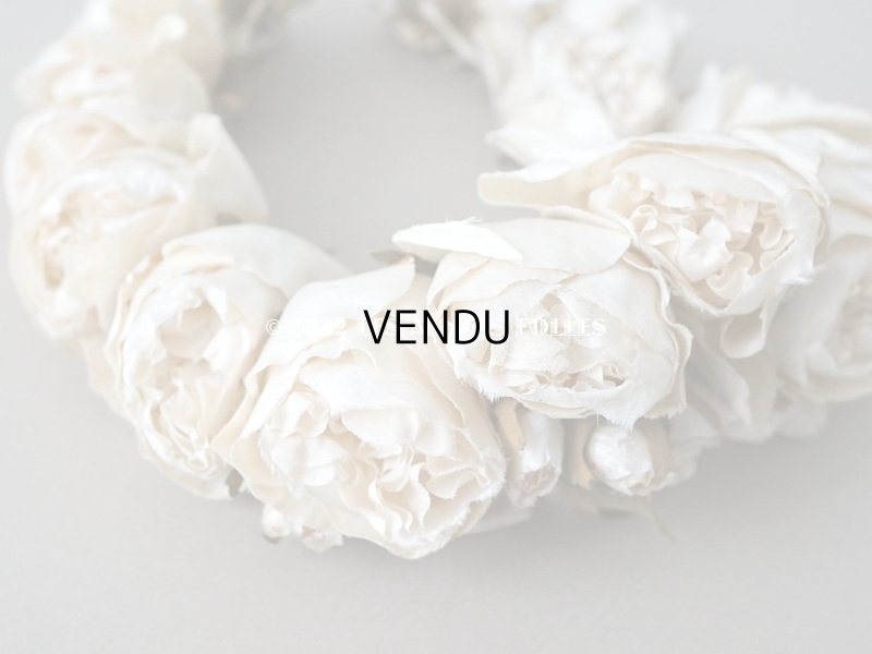 画像5: 19世紀末 アンティーク  薔薇の布花のティアラ  花冠