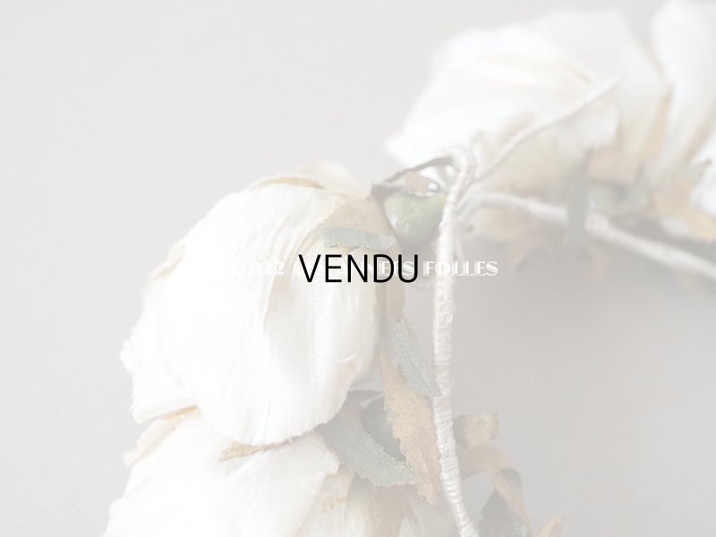 画像7: 19世紀末 アンティーク  薔薇の布花のティアラ  花冠