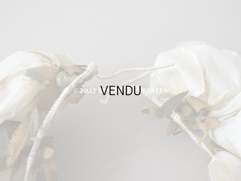 画像9: 19世紀末 アンティーク  薔薇の布花のティアラ  花冠