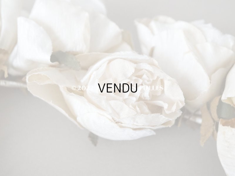 画像8: 19世紀末 アンティーク  薔薇の布花のティアラ  花冠