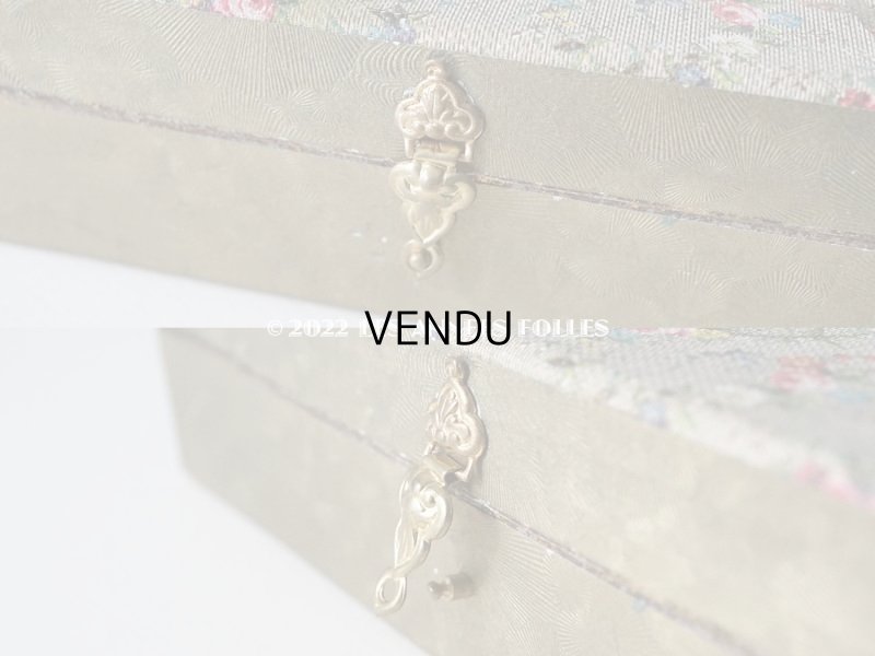 画像10: 19世紀末 アンティーク レースペーパー&リボン付き パフュームボックス 薔薇&勿忘草