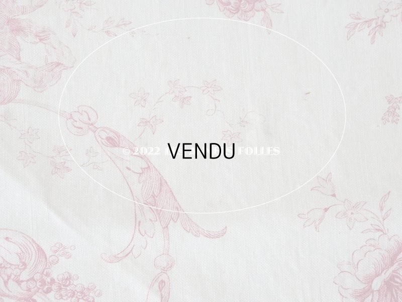 画像12: 1900年代 アンティーク 天使＆薔薇　 コットン製ファブリック  57✗63cm