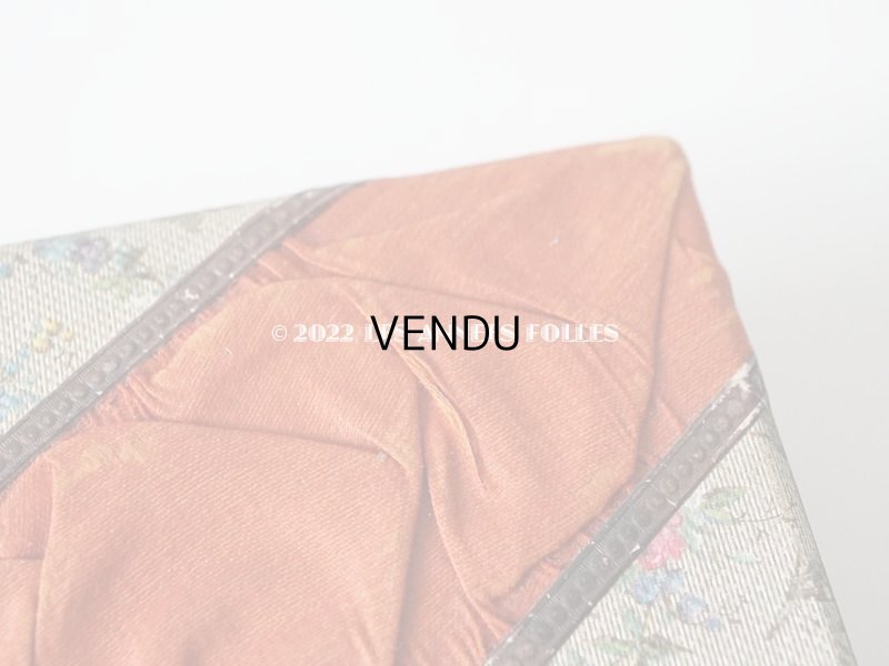 画像9: 19世紀末 アンティーク レースペーパー&リボン付き パフュームボックス 薔薇&勿忘草