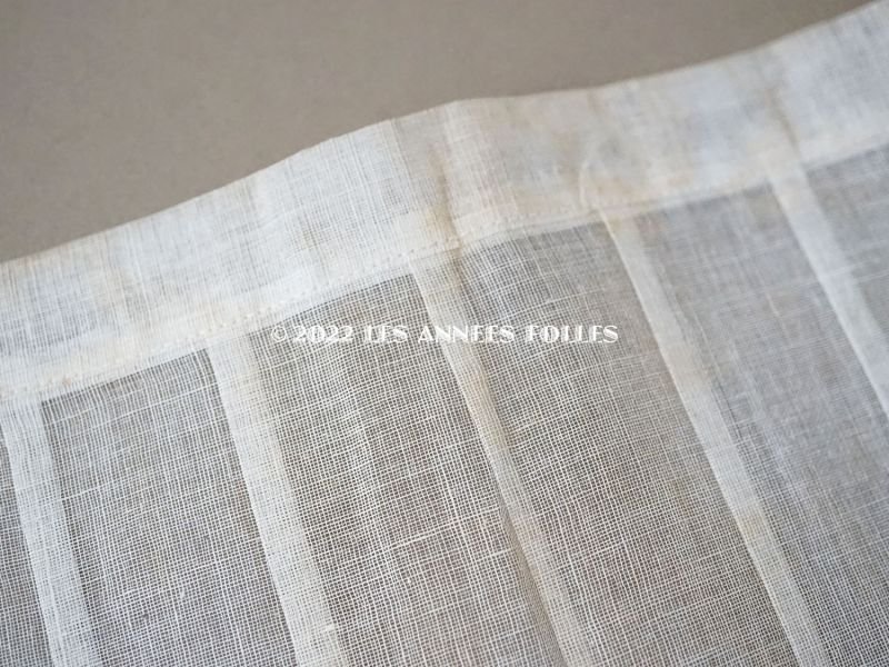 画像9: 1900年頃 アンティーク 幅広 ドレスの裾  プリーツ入り レース付き 幅15.6cm コットンオーガンジー