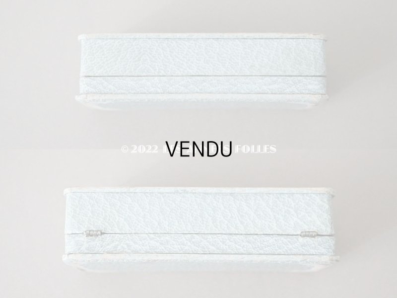 画像5: 1900年代 アンティーク ジュエリーボックス 金彩入り 淡いブルーグレー