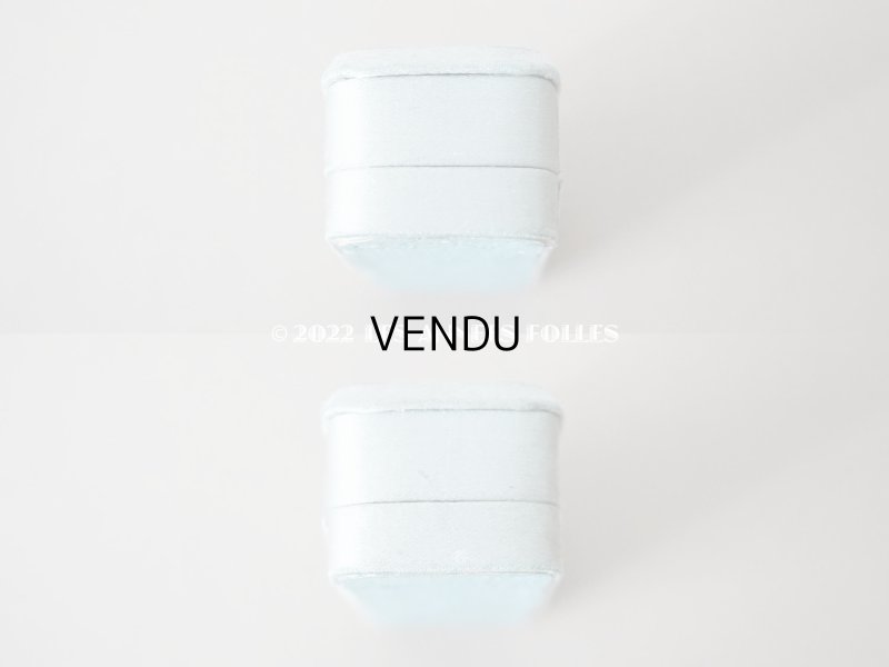 画像6: 1900年代 アンティーク  シルクサテンのジュエリーボックス  パウダーブルー