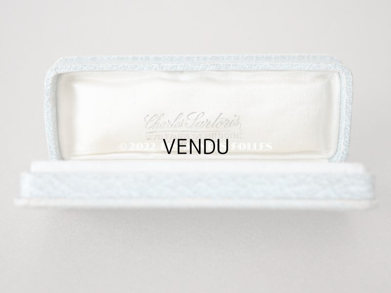 画像7: 1900年代 アンティーク ジュエリーボックス 金彩入り 淡いブルーグレー