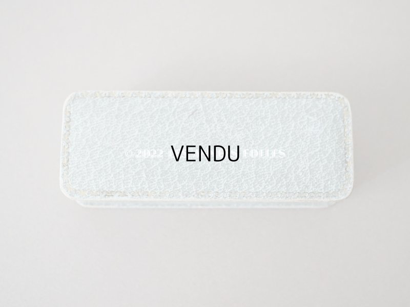 画像4: 1900年代 アンティーク ジュエリーボックス 金彩入り 淡いブルーグレー