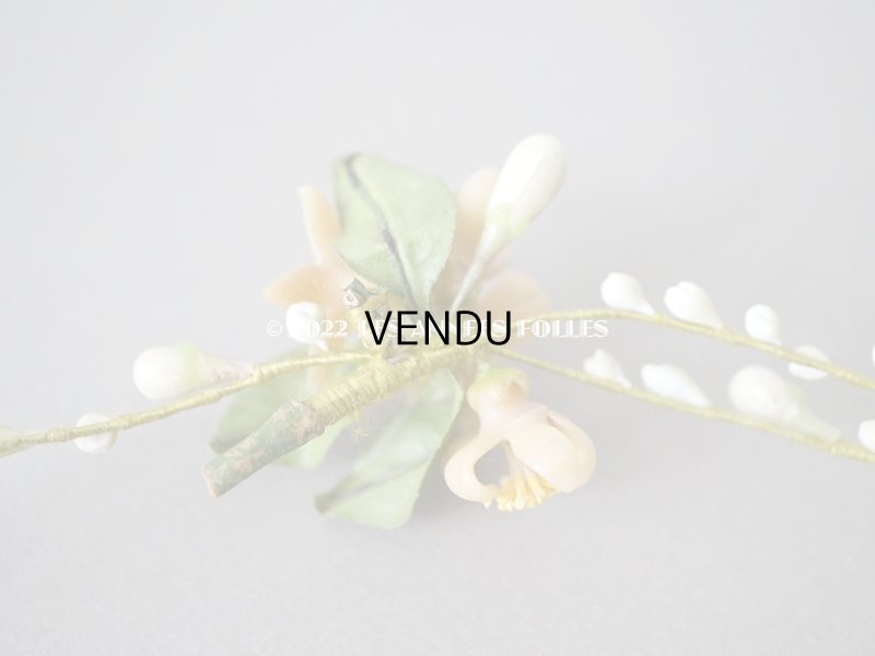 画像4: アンティーク ワックスフラワーのティアラ  結婚式 オレンジブロッサム