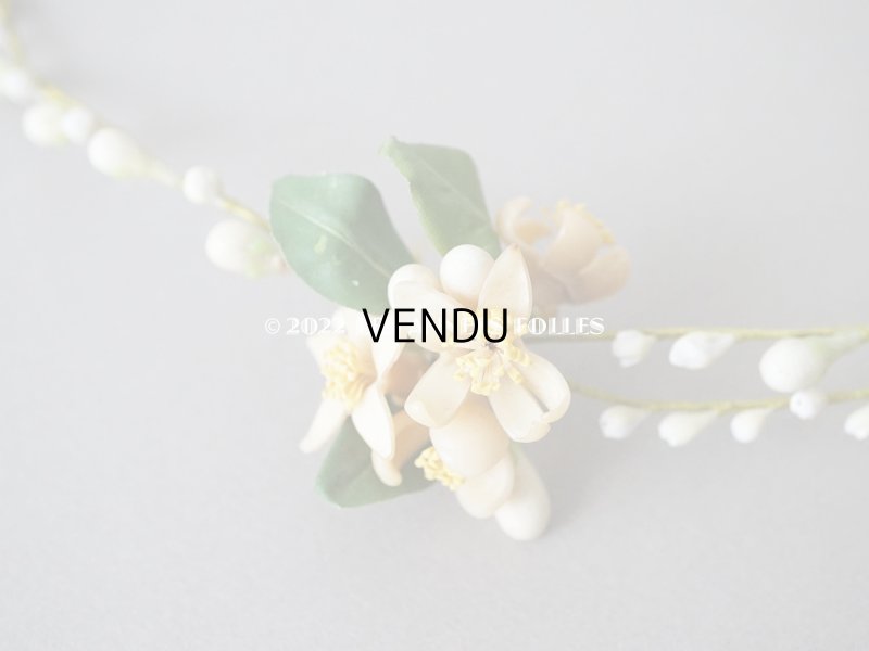 画像8: アンティーク ワックスフラワーのティアラ  結婚式 オレンジブロッサム