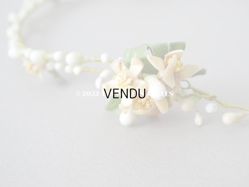 画像3: アンティーク ワックスフラワーのティアラ  結婚式 オレンジブロッサム