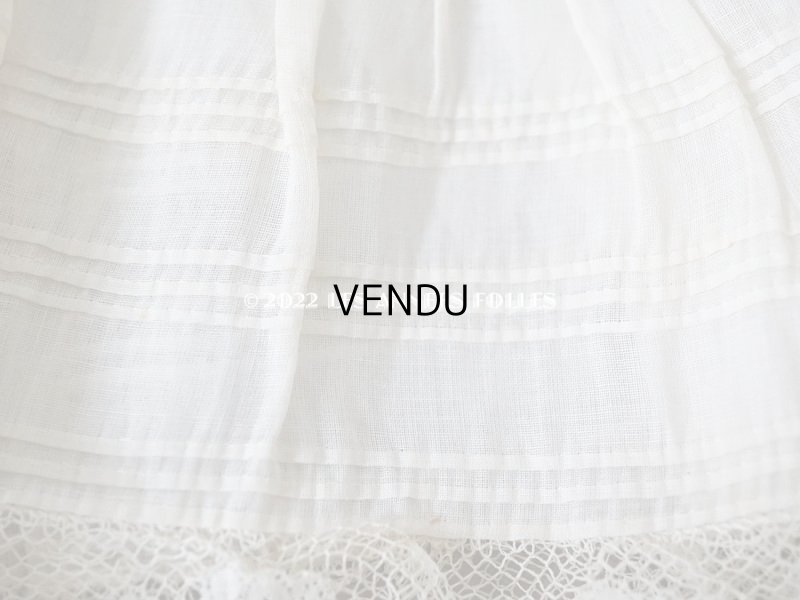 画像7: 1900年代 アンティーク 幅広40cm ドレスの裾  約2m ギャザー入り＆ヴァランシエンヌレース 