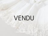 1900年代 アンティーク  ドレスの裾  2段のフリル ギャザー入り＆ヴァランシエンヌレース 