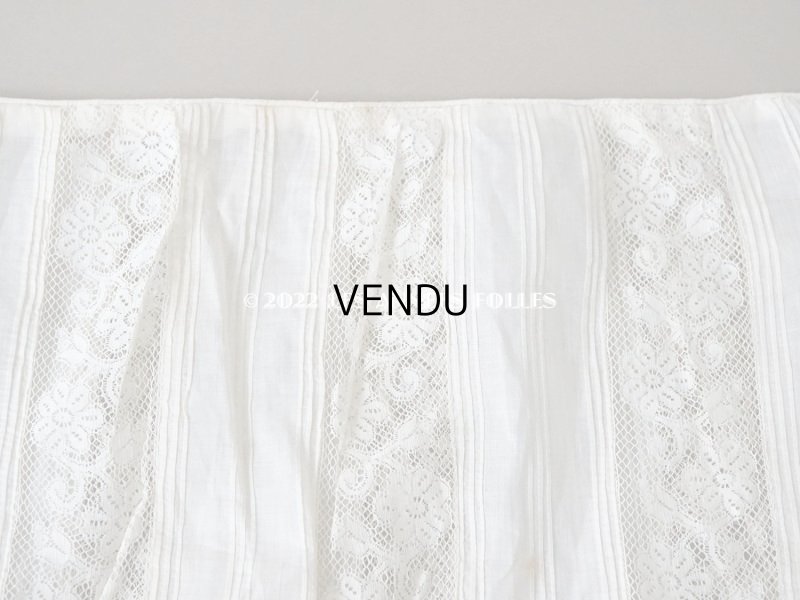 画像4: 1900年代 アンティーク 幅広40cm ドレスの裾  約2m ギャザー入り＆ヴァランシエンヌレース 