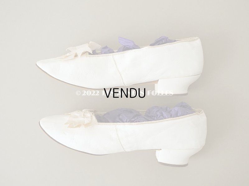 画像6: 新品同様 1900年代  アンティーク ウェディング シューズ