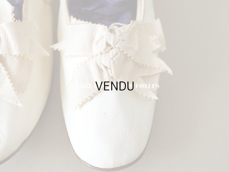 画像5: 新品同様 1900年代  アンティーク ウェディング シューズ