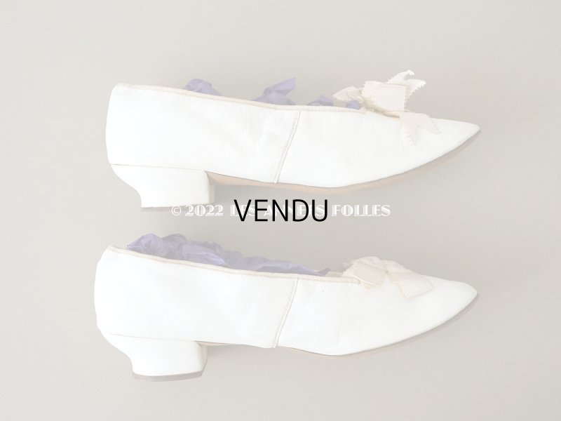 画像7: 新品同様 1900年代  アンティーク ウェディング シューズ