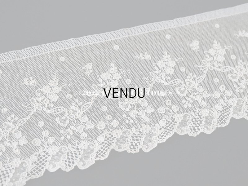 画像3: 18世紀 ルイ15世時代  アンティーク ニードルレース アランソンレース 幅広 2.2m【 ポワン・ダランソン(アランソン) 】13cm幅