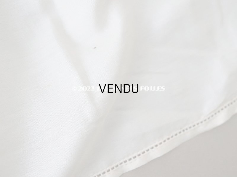 画像12: アンティーク シルク製  幅広 シルク製 幅広 フリルリボン クリーム色 2.2m　 約15cm幅