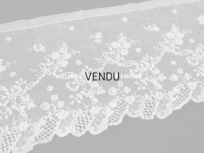 画像4: 18世紀 ルイ15世時代  アンティーク ニードルレース アランソンレース 幅広 2.2m【 ポワン・ダランソン(アランソン) 】13cm幅