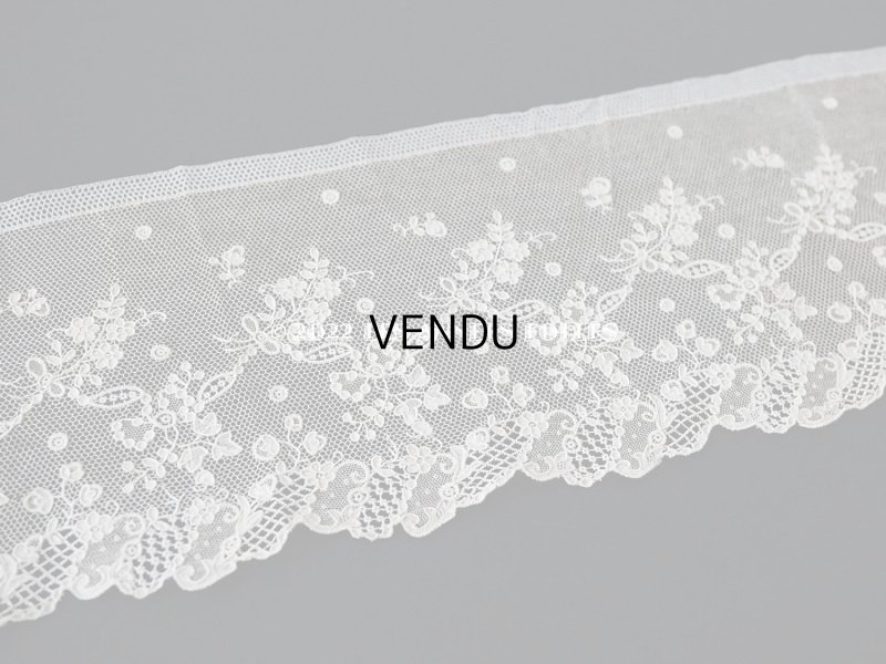 画像5: 18世紀 ルイ15世時代  アンティーク ニードルレース アランソンレース 幅広 2.2m【 ポワン・ダランソン(アランソン) 】13cm幅