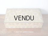 アンティーク ローズパニエ柄 大きなカルトナージュボックス 48.5×26×12.5cm