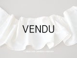 アンティーク シルク製  幅広 シルク製 幅広 フリルリボン クリーム色 2.2m　 約15cm幅