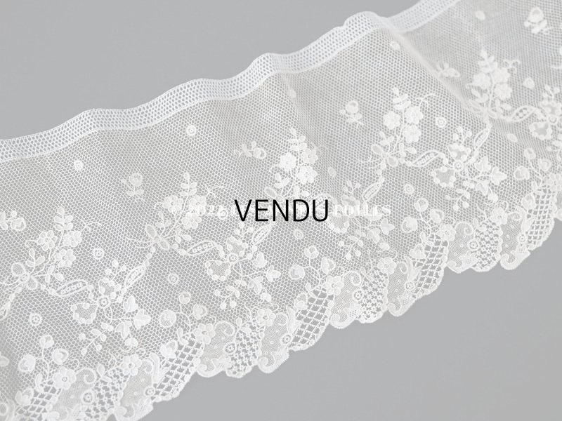 画像18: 18世紀 ルイ15世時代  アンティーク ニードルレース アランソンレース 幅広 2.2m【 ポワン・ダランソン(アランソン) 】13cm幅