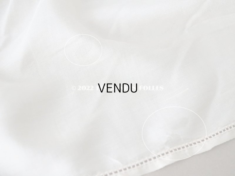 画像8: アンティーク シルク製  幅広 シルク製 幅広 フリルリボン クリーム色 2.2m　 約15cm幅