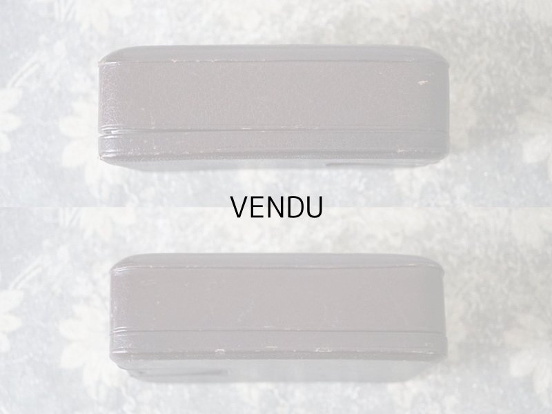 画像3: 1900年代 アンティーク  本革製 ジュエリーボックス　イニシャル入り　G.R. ブレスレット＆ブローチ＆ピアス用 ダークブラウン 