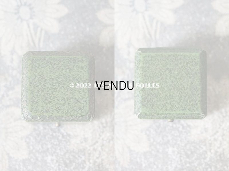 画像3: アンティーク リングボックス ジュエリーボックス 金彩入り グリーン