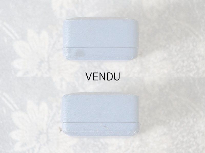 画像4: 1900年代 アンティーク 金彩入り ジュエリーボックス ブローチ用 スモーキーブルー 