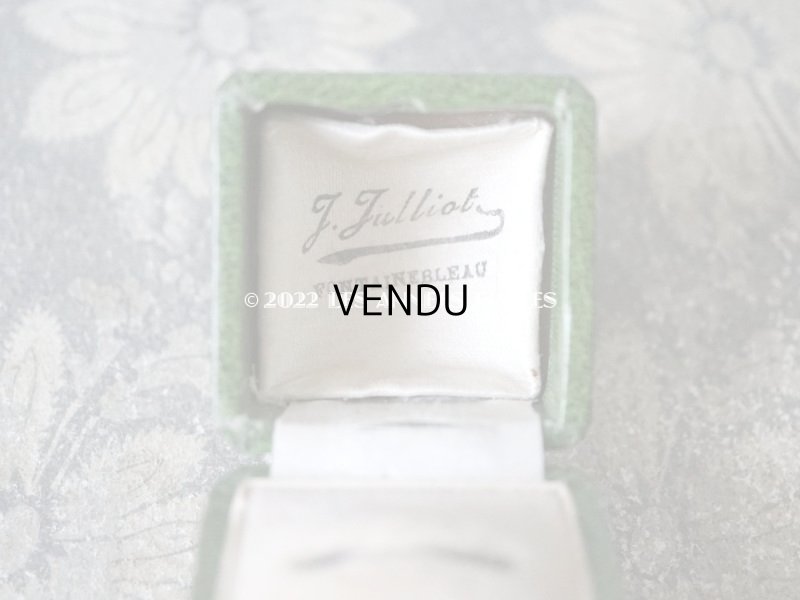 画像6: アンティーク リングボックス ジュエリーボックス 金彩入り グリーン