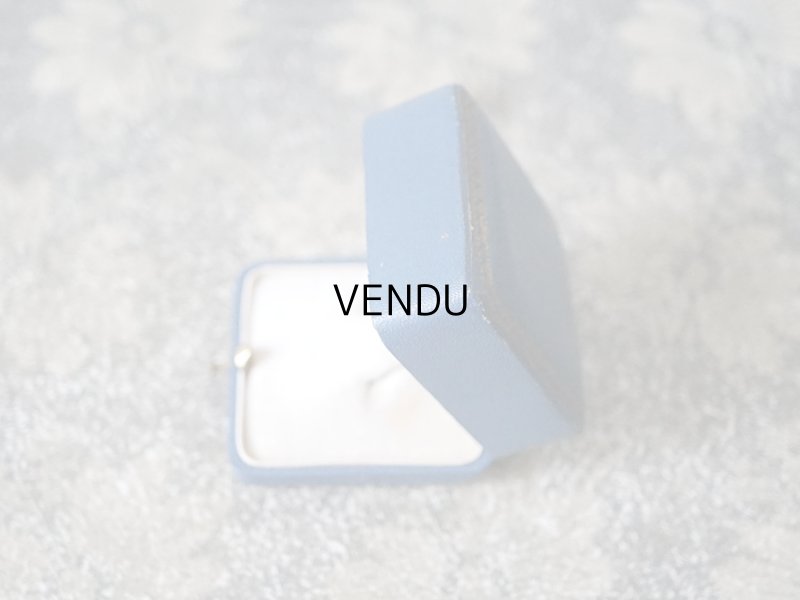 画像5: 1900年代 アンティーク 金彩入り ジュエリーボックス ブローチ用 スモーキーブルー 