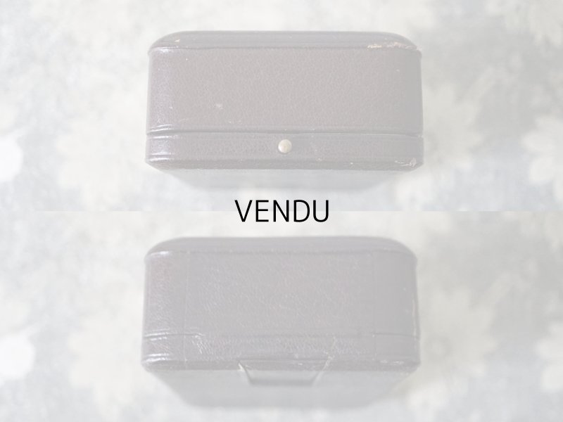 画像4: 1900年代 アンティーク  本革製 ジュエリーボックス　イニシャル入り　G.R. ブレスレット＆ブローチ＆ピアス用 ダークブラウン 