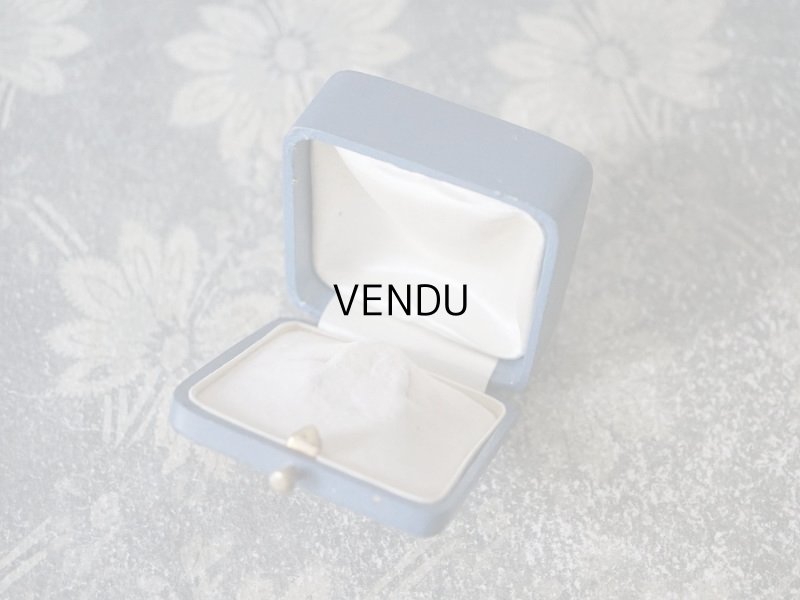 画像6: 1900年代 アンティーク 金彩入り ジュエリーボックス ブローチ用 スモーキーブルー 