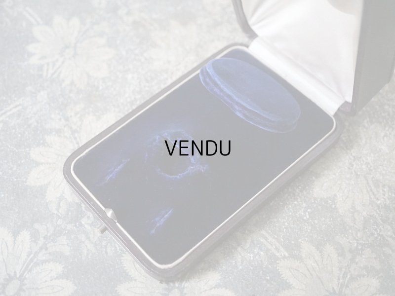 画像5: 1900年代 アンティーク  本革製 ジュエリーボックス　イニシャル入り　G.R. ブレスレット＆ブローチ＆ピアス用 ダークブラウン 