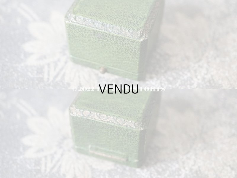 画像4: アンティーク リングボックス ジュエリーボックス 金彩入り グリーン