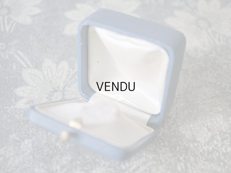 画像8: 1900年代 アンティーク 金彩入り ジュエリーボックス ブローチ用 スモーキーブルー 