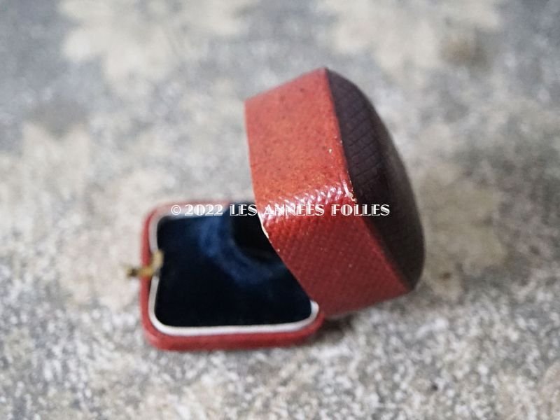 画像5: 19世紀末 アンティーク 本革製 ジュエリーボックス  リングボックス ブラウン