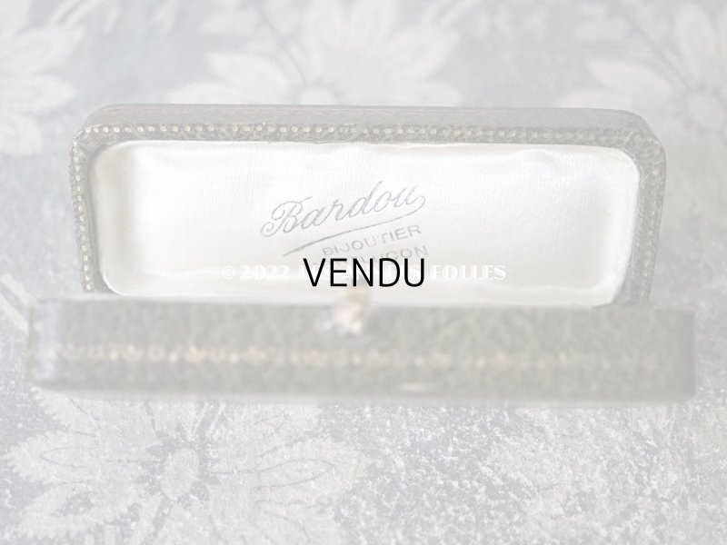 画像7: 1900年代 アンティーク ジュエリーボックス 金彩入り モスグリーン