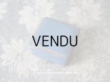 1900年代 アンティーク 金彩入り ジュエリーボックス ブローチ用 スモーキーブルー 