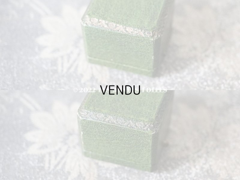 画像5: アンティーク リングボックス ジュエリーボックス 金彩入り グリーン