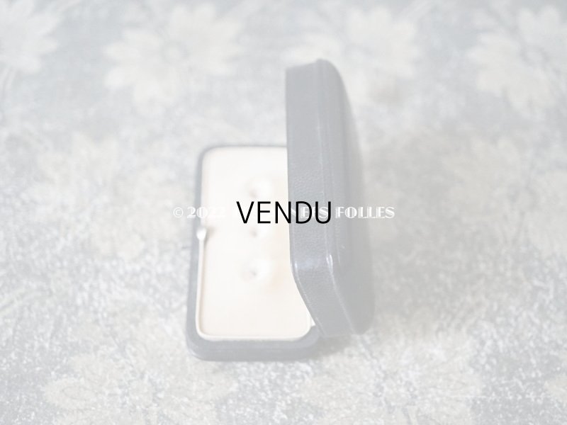 画像7: アンティーク 本革製 ジュエリーボックス 　ブラック　ボタン用