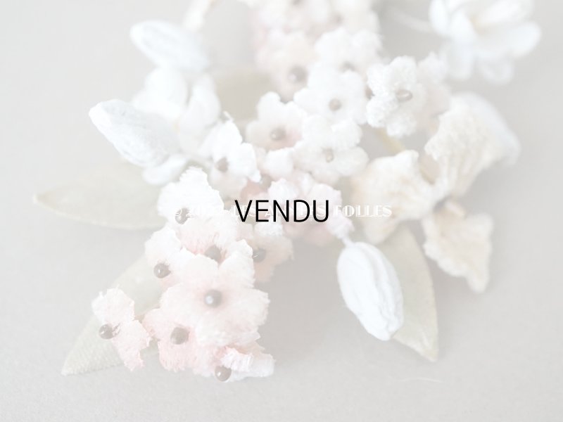 画像3: アンティーク ベルベットの小さな布花 ドールハット用