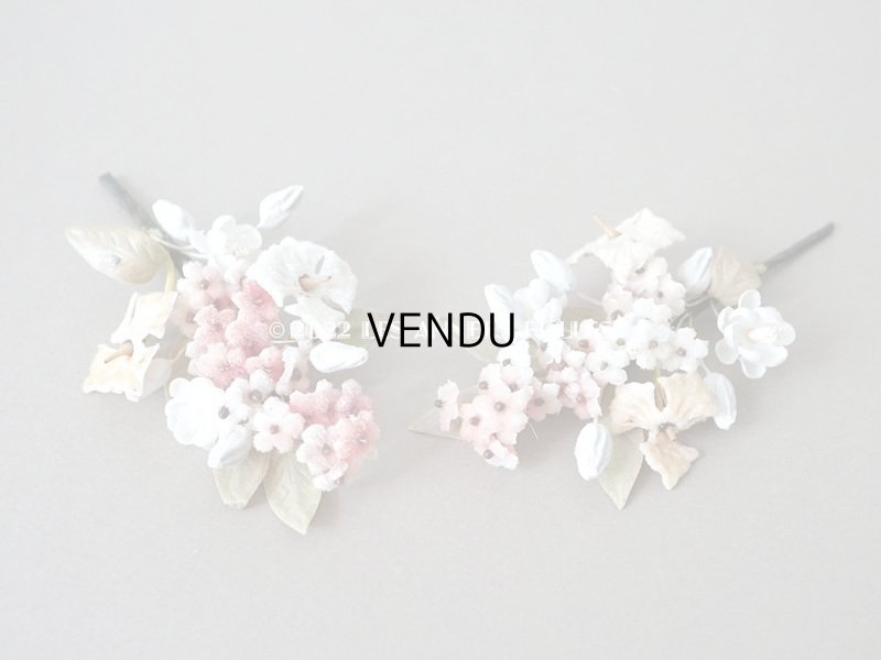 画像7: アンティーク ベルベットの小さな布花 ドールハット用